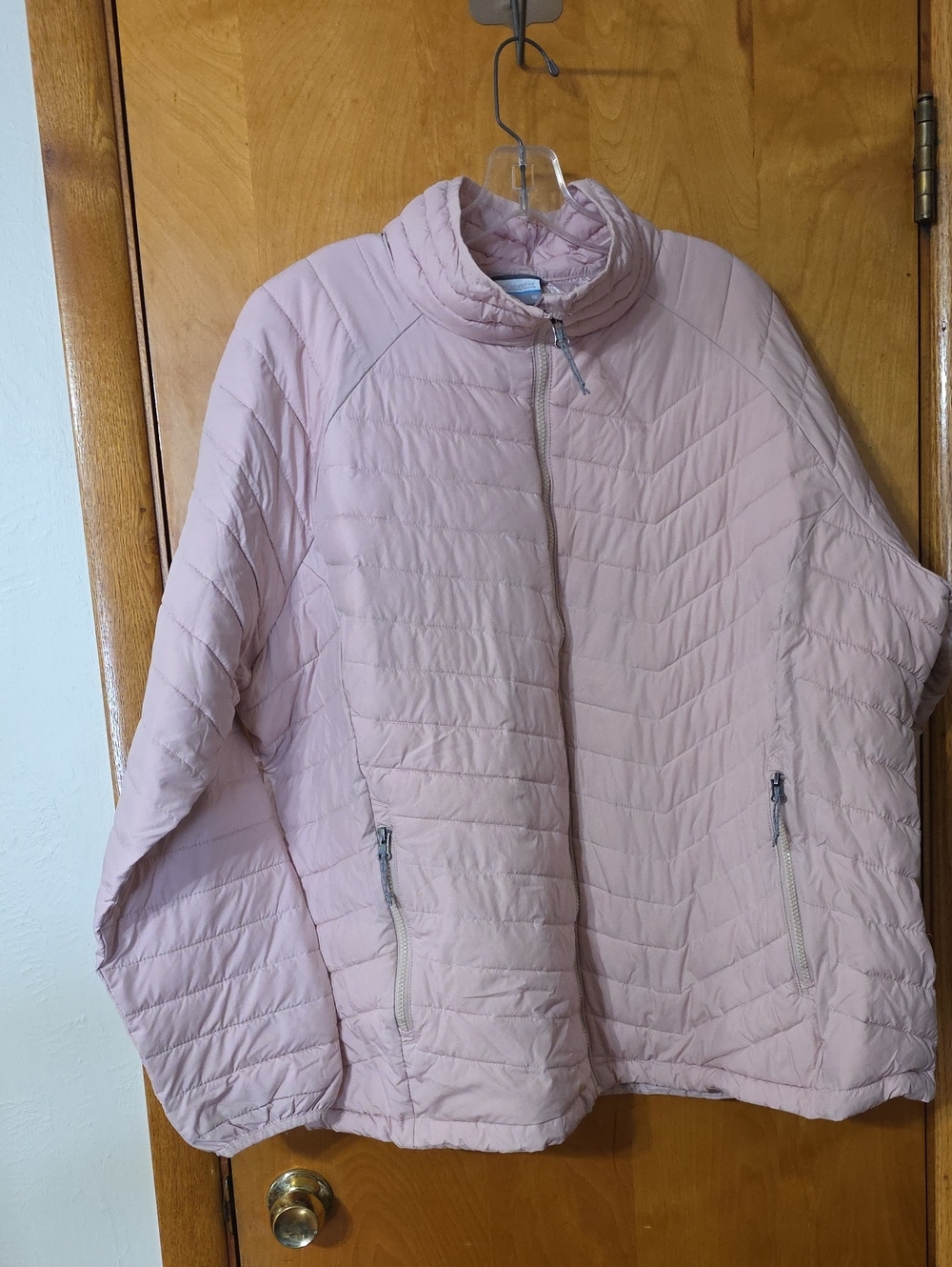 Omni Heat Columbia Pale Pink Quilted Puffer Jacket